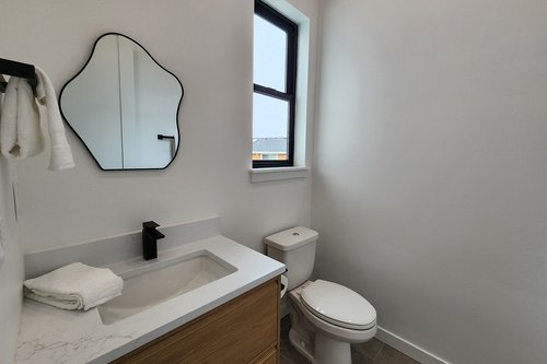 Half bath on the second floor