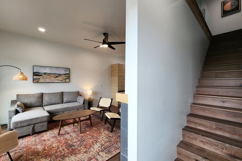Up to the third floor are three more bedrooms.