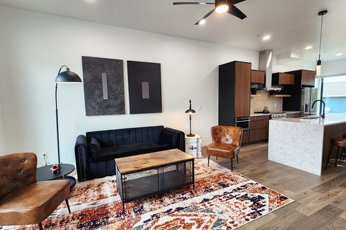 Open concept living/kitchen.