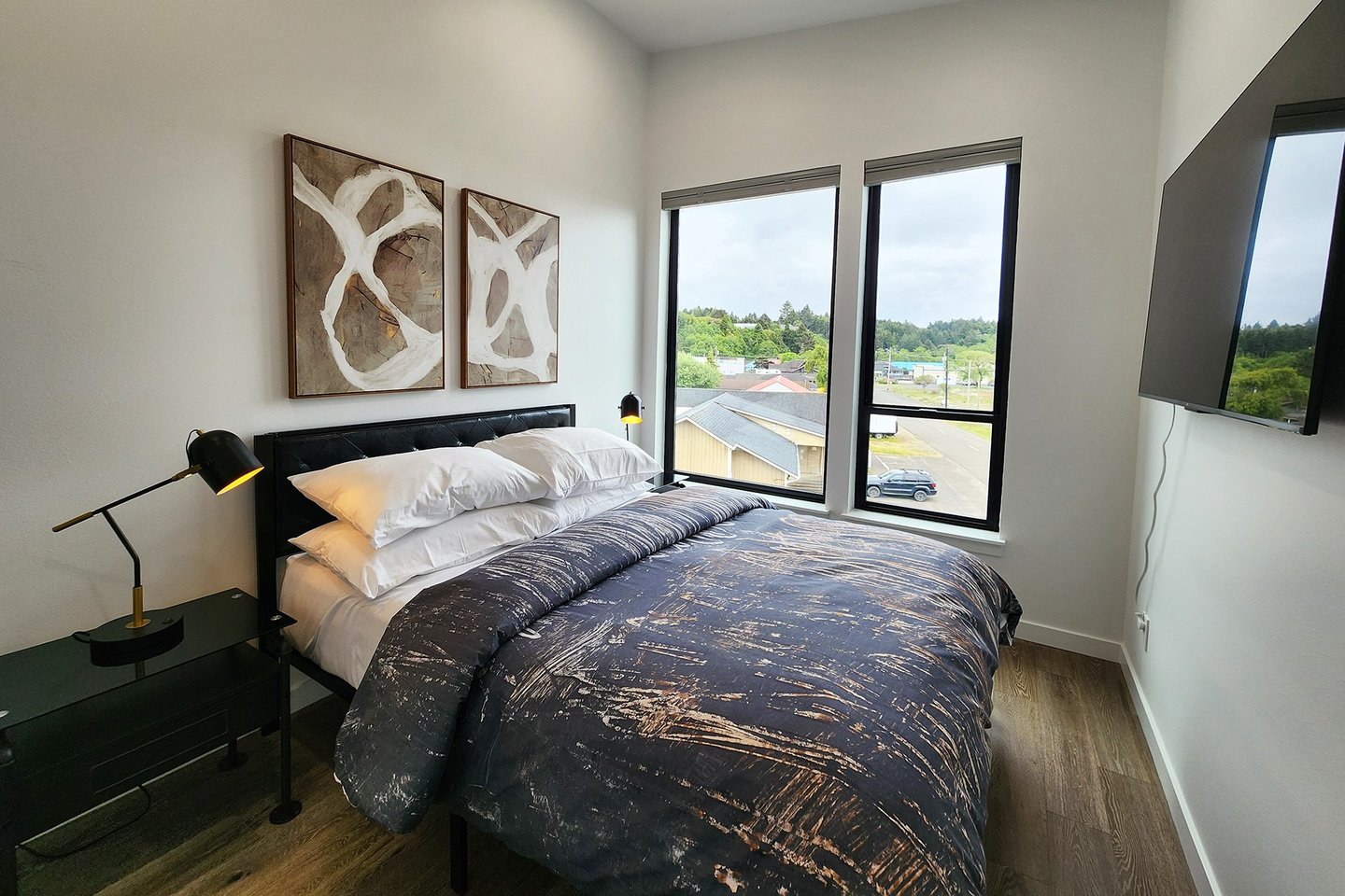 The 2nd bedroom on the third floor with a comfy queen bed