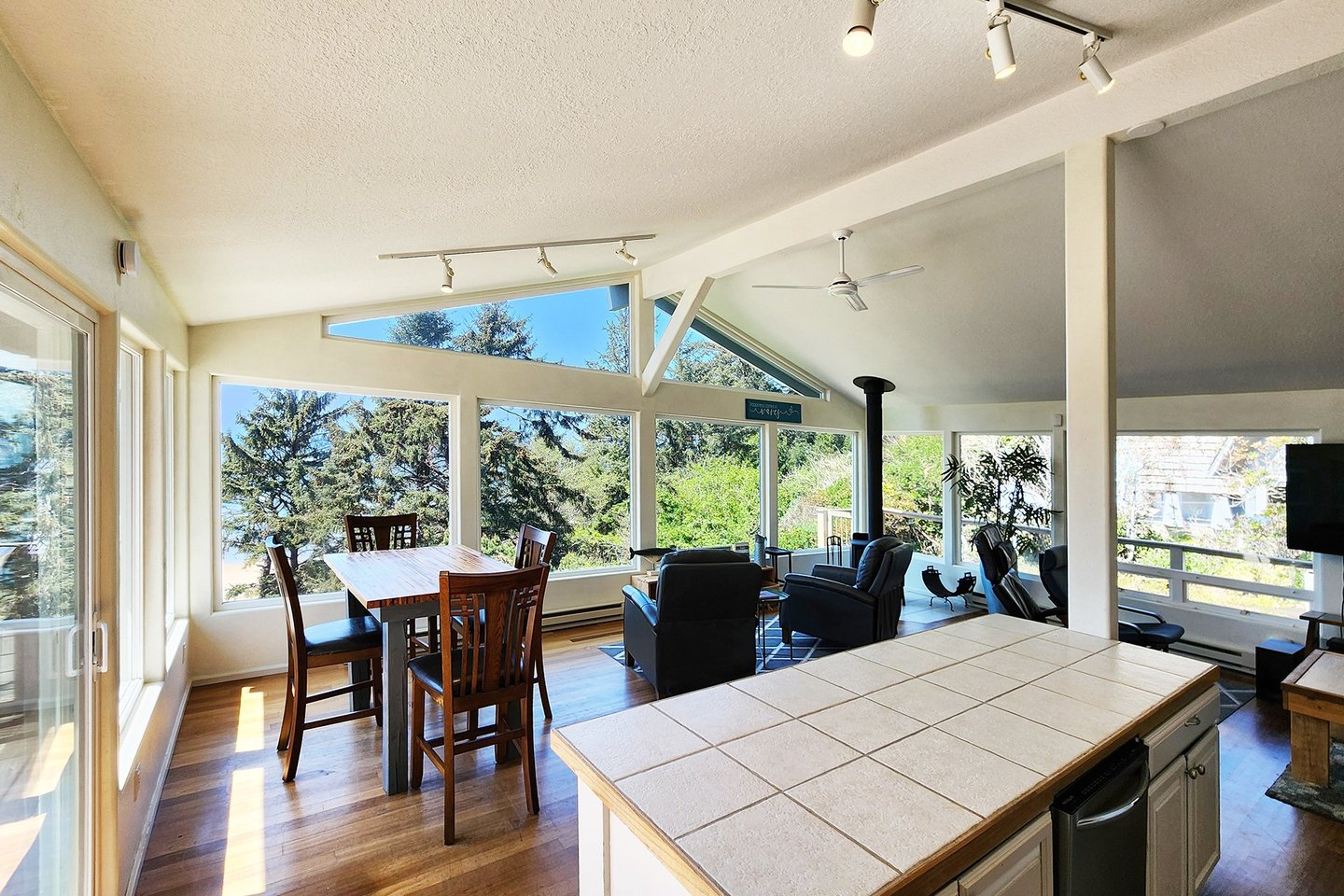 Prep in the kitchen with views all around.