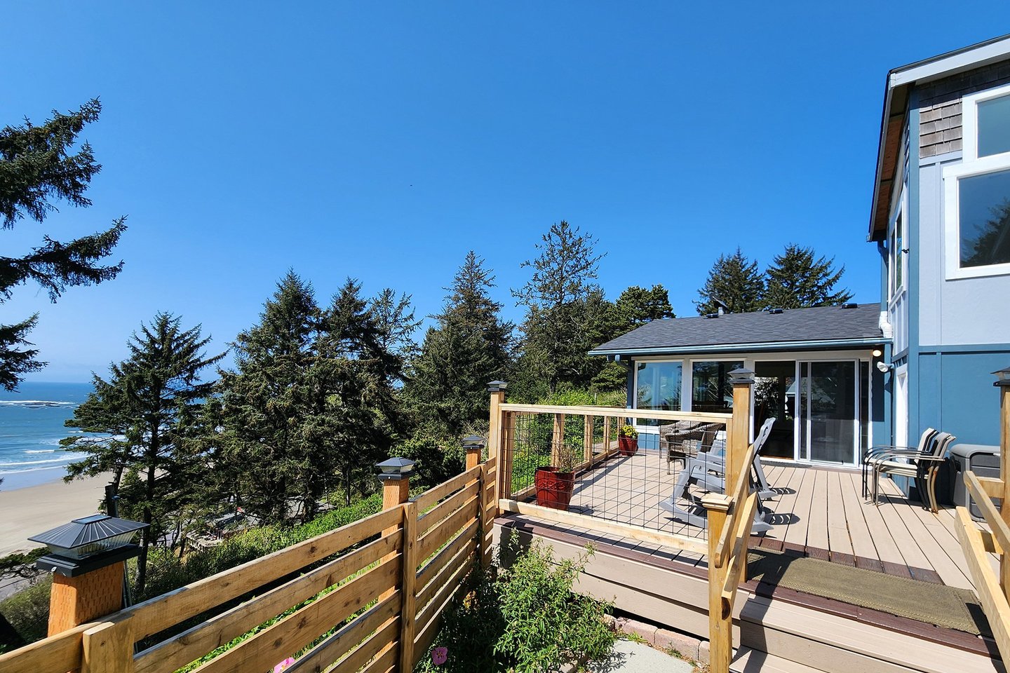 This large deck is a perfect place to relax.