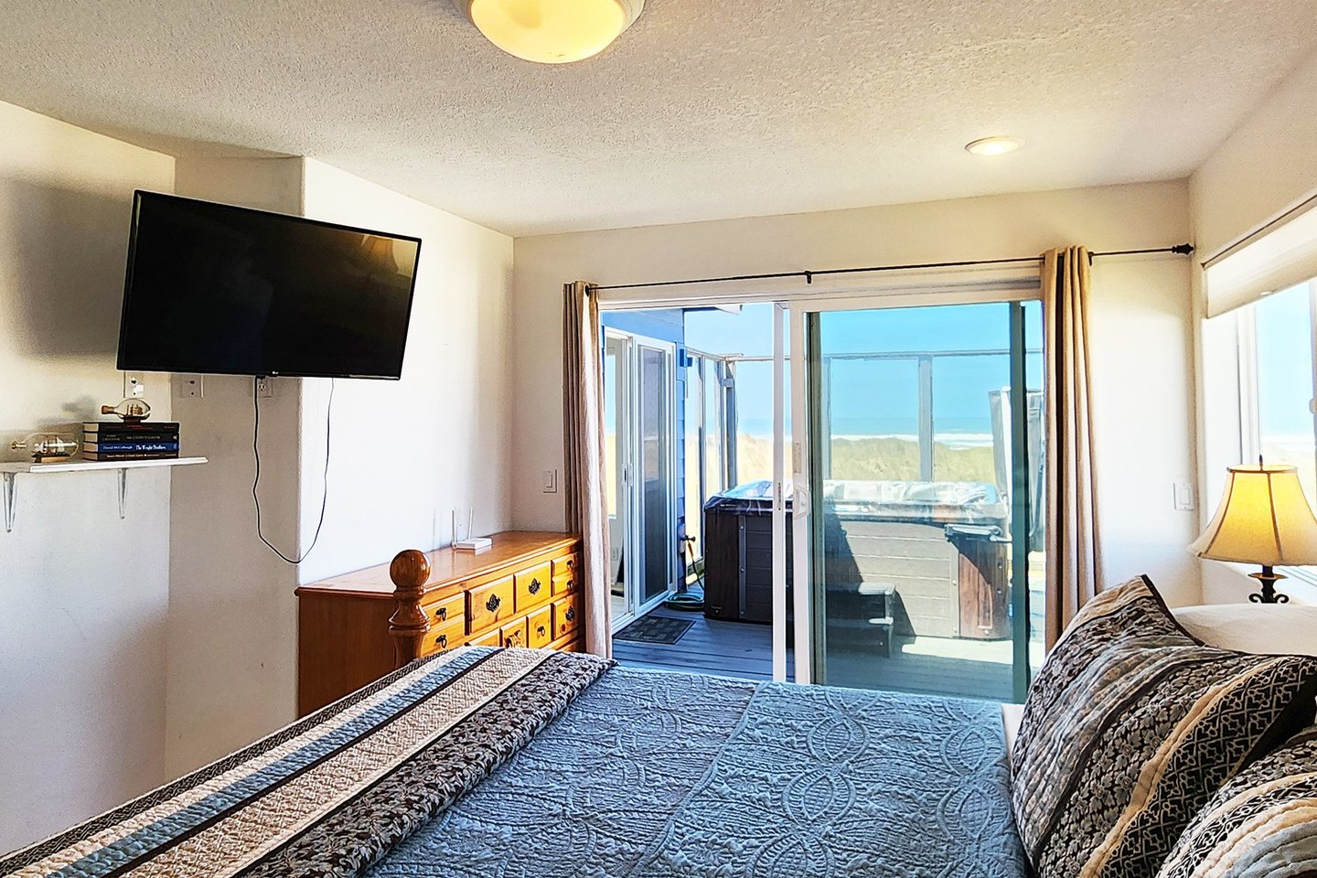 Sit in the hot tub or watch your favorite late night show!