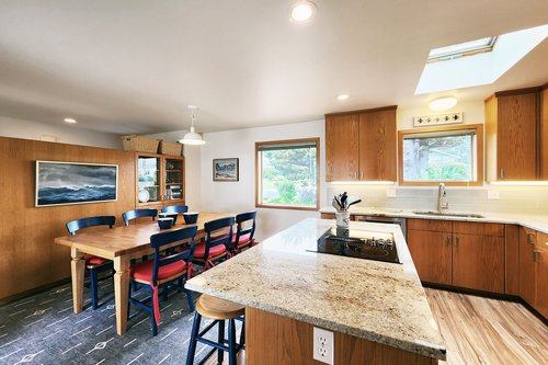 Spacious kitchen with a lot of prep space!