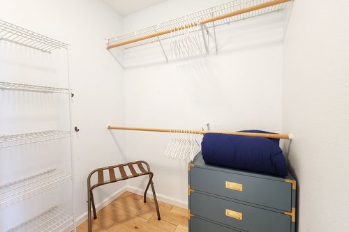 Huge walk in closet in the primary suite!