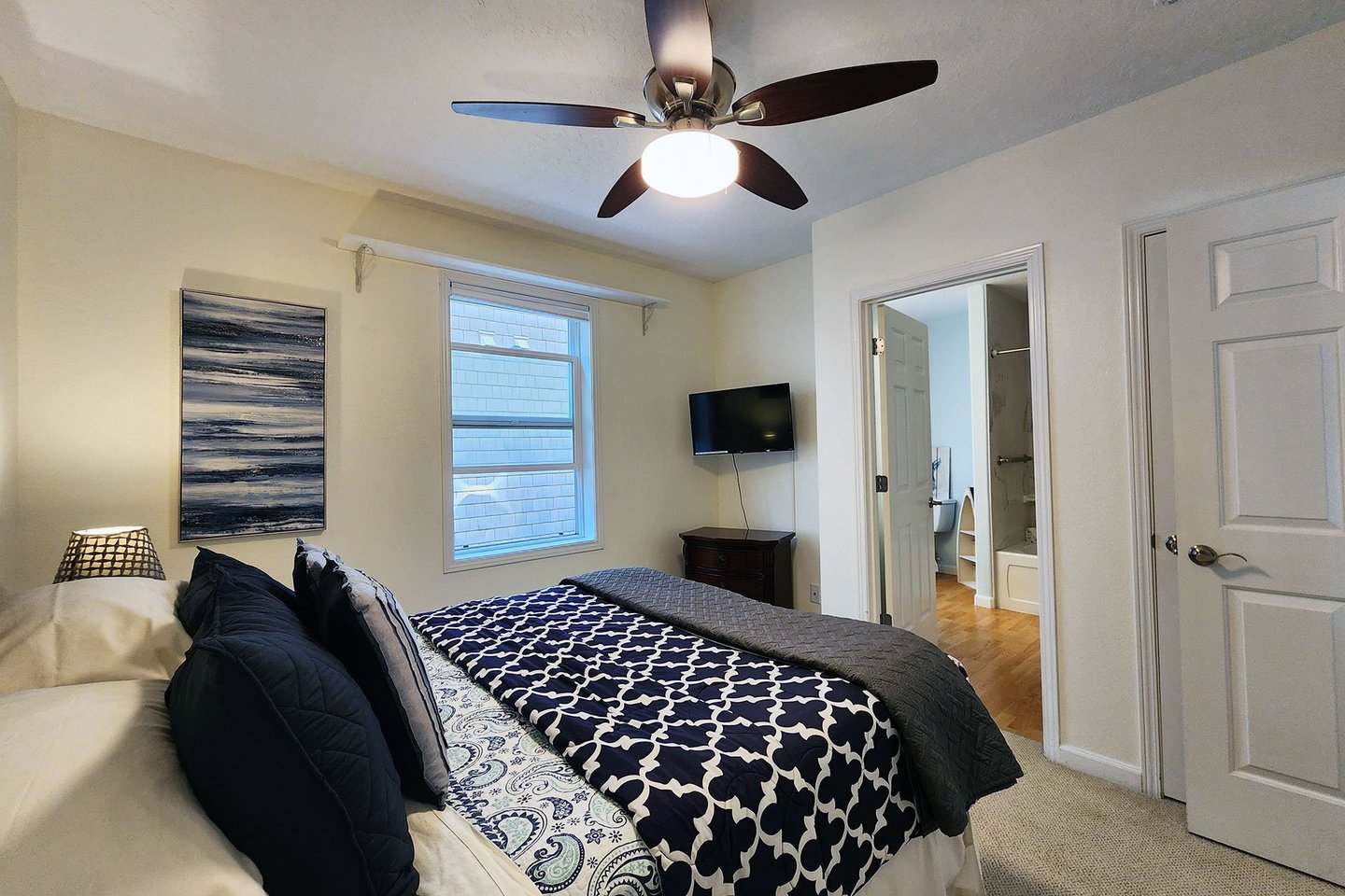 This second bedroom has access to the bath in the hall.