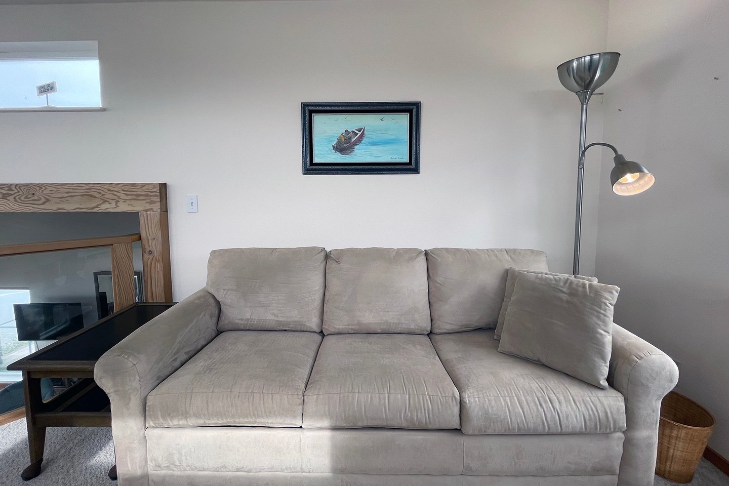 Sleeper sofa for additional sleeping options.