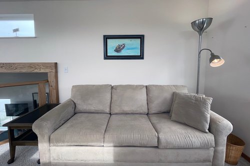 Sleeper sofa for additional sleeping options.