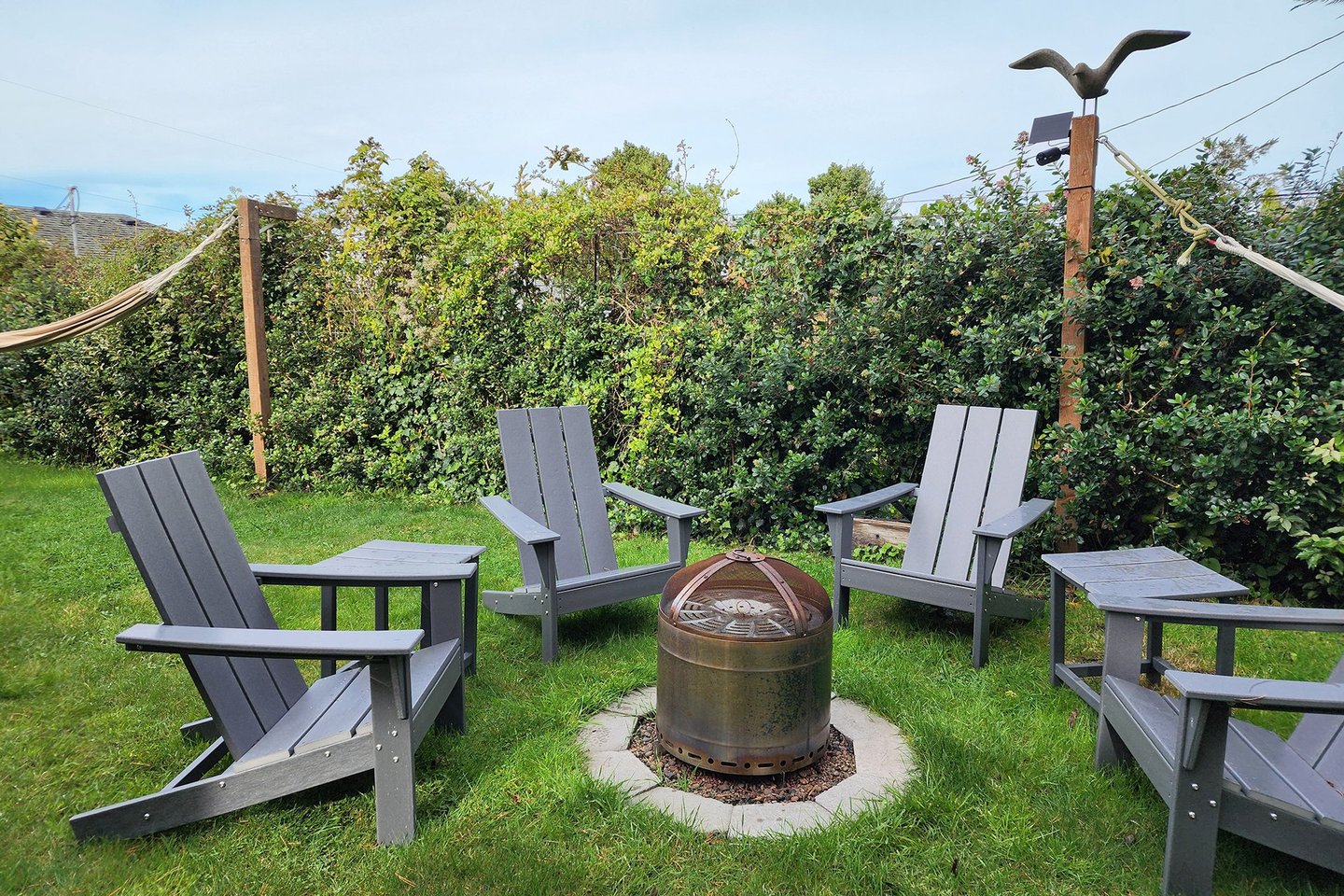 Watch the stars at night around the firepit.